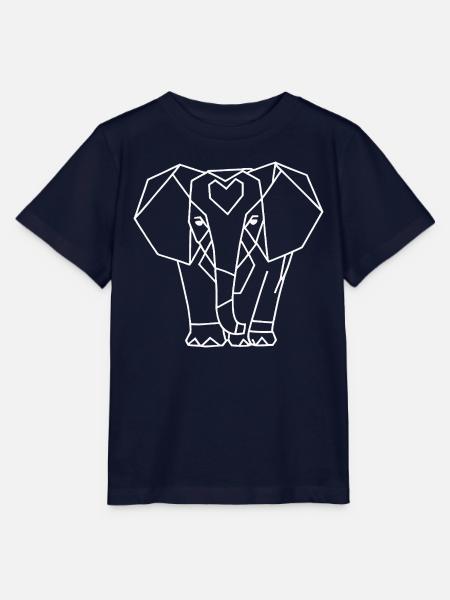 Geometrischer Elefant – Minimalistisch & Stark - Stanley/Stella Kinder T-Shirt MINI CREATOR - Navy
