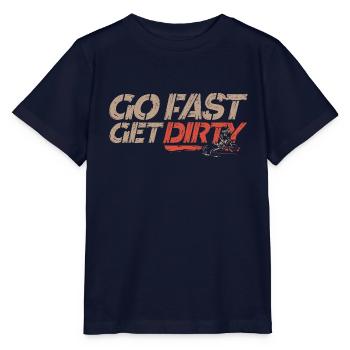 Ride Fast, Get Dirty - Motocross Saying - Stanley/Stella MINI CREATOR Kids’ T-Shirt - navy - Front - Kain (125cm)