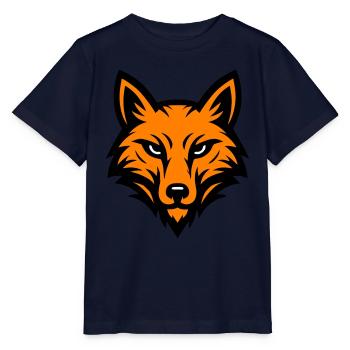 Fuchs Kopf - Stanley/Stella Kinder T-Shirt MINI CREATOR  - Navy - Vorne - Kain (125cm)