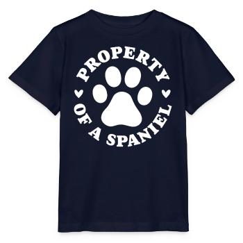 Propriété d’un épagneul - T-shirt bio MINI CREATOR Stanley/Stella Enfant - marine - Devant - Kain (125cm)
