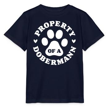 Propriété d’un Dobermann - T-shirt bio MINI CREATOR Stanley/Stella Enfant - marine - Devant - Kain (125cm)