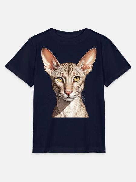Coole orientalisch kurze Katze - Stanley/Stella Kinder T-Shirt MINI CREATOR  - Navy