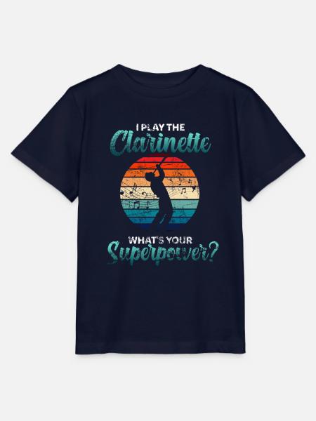 Retro Klarinette - Stanley/Stella Kinder T-Shirt MINI CREATOR - Navy