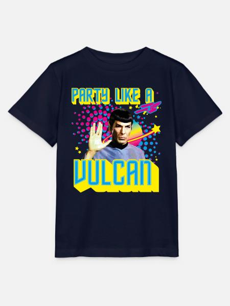 Star Trek Geburtstags-Design Party Like A Vulcan - Stanley/Stella Kinder T-Shirt MINI CREATOR - Navy