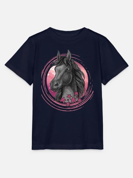 Pferd Sterne funkeln - Stanley/Stella Kinder T-Shirt MINI CREATOR - Navy