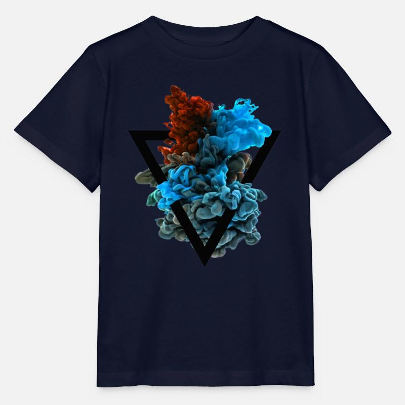 T-shirt couleur hipster Triangle coloré de couleur - T-shirt bio MINI CREATOR Stanley/Stella Enfant - marine