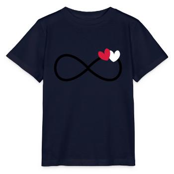 Unendlichkeit Infinity Symbol 2 Herzen - Stanley/Stella Kinder T-Shirt MINI CREATOR  - Navy - Vorne - Kain (125cm)