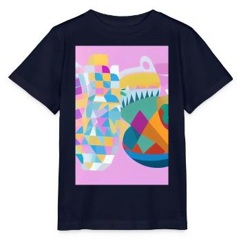 Formen und Muster - Stanley/Stella Kinder T-Shirt MINI CREATOR  - Navy - Vorne - Kain (125cm)