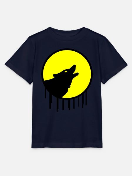 wolf vollmond - Stanley/Stella Kinder T-Shirt MINI CREATOR  - Navy
