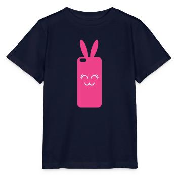 Pink Rabbit Phone Graphic - T-shirt bio MINI CREATOR Stanley/Stella Enfant - marine - Devant - Kain (125cm)