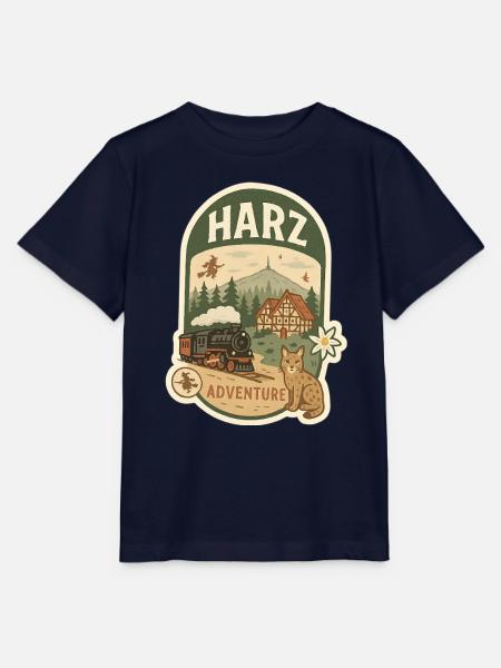 Harz Adventure Shirt – Brocken Bahn Urlaub Design - Stanley/Stella Kinder T-Shirt MINI CREATOR - Navy
