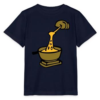 fondue spécialité culinaire suisse savoyard - T-shirt bio MINI CREATOR Stanley/Stella Enfant - marine - Devant - Kain (125cm)