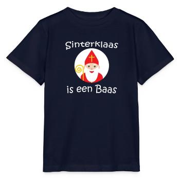 Sinterklaas is een Baas Dutch Netherlands Children - Stanley/Stella MINI CREATOR Kids’ T-Shirt - navy - Front - Kain (125cm)