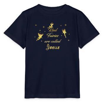 fee fairies fairy vorname name Joelle - Stanley/Stella Kinder T-Shirt MINI CREATOR  - Navy - Vorne - Kain (125cm)