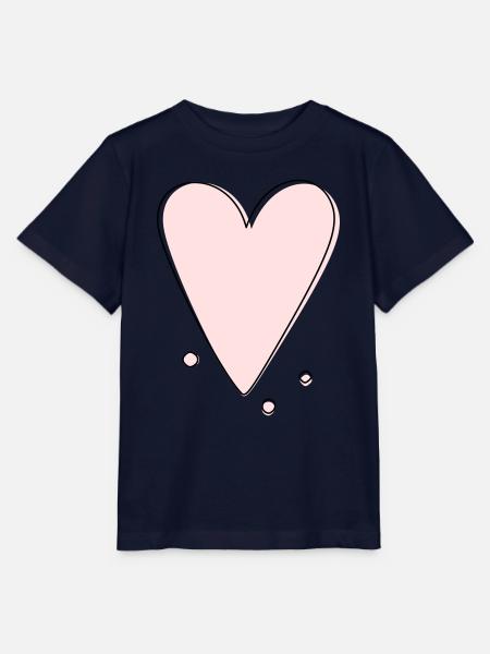 Modernes Herz Herzlinie - Stanley/Stella Kinder T-Shirt MINI CREATOR - Navy