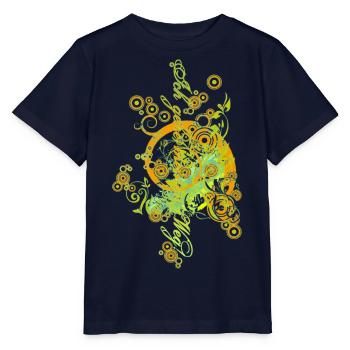 Ich gehe meinen Weg! - swirls & circles - Stanley/Stella Kinder T-Shirt MINI CREATOR  - Navy - Vorne - Kain (125cm)