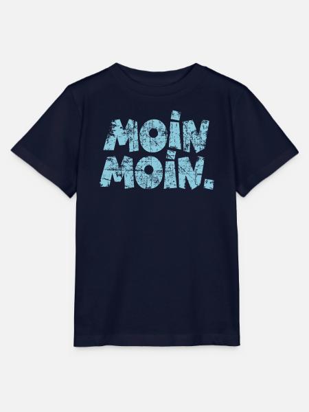 Moin Moin. (Vintage Hellblau) Guten Morgen - Stanley/Stella Kinder T-Shirt MINI CREATOR - Navy