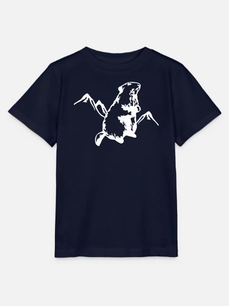 Murmeltier mit Bergen - Stanley/Stella Kinder T-Shirt MINI CREATOR - Navy