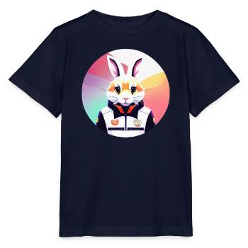 Lapin, Lapin, Lapin de Pâques - T-shirt bio MINI CREATOR Stanley/Stella Enfant - marine - Devant - Kain (125cm)