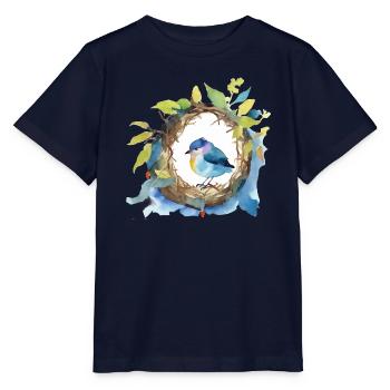 Oiseau - T-shirt bio MINI CREATOR Stanley/Stella Enfant - marine - Devant - Kain (125cm)