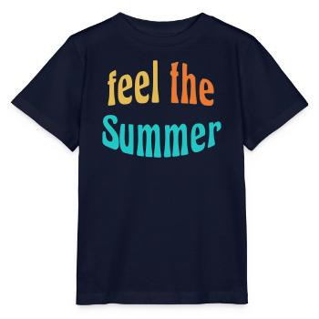 Feel the Summer - Stanley/Stella MINI CREATOR Kids’ T-Shirt - navy - Front - Kain (125cm)