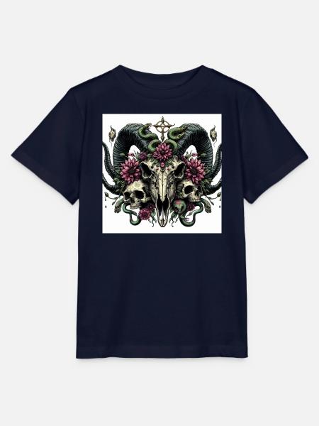 Aquarell Ziegenschädel - Stanley/Stella Kinder T-Shirt MINI CREATOR  - Navy
