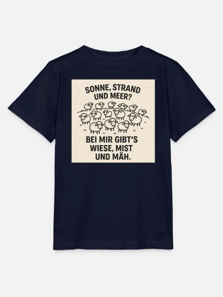 Wiese statt Strand Schafhumor - Stanley/Stella Kinder T-Shirt MINI CREATOR - Navy