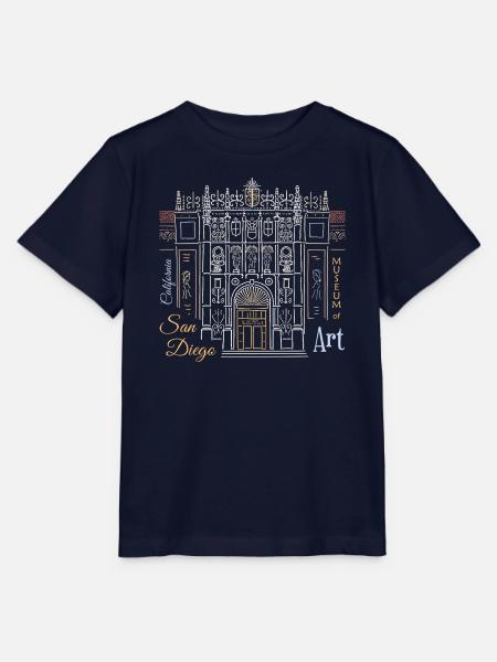 San Diego, Zeichnung Kunstmuseum, Kalifornien - Stanley/Stella Kinder T-Shirt MINI CREATOR  - Navy