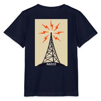 Radioturm auf Sendung - Stanley/Stella Kinder T-Shirt MINI CREATOR  - Navy - Vorne - Kain (125cm)