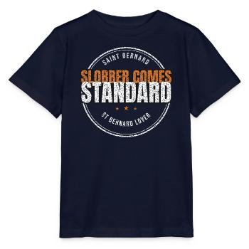 Bernhardiner Hund - Slobber Comes Standard - Hunde - Stanley/Stella Kinder T-Shirt MINI CREATOR  - Navy - Vorne - Kain (125cm)