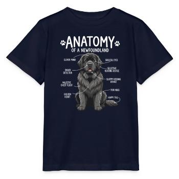 Anatomie eines Neufundländers – Newfie Papa Newfie Mama - Stanley/Stella Kinder T-Shirt MINI CREATOR  - Navy - Vorne - Kain (125cm)