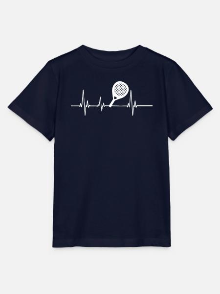 Padel Heartbeat Racket White Design - Stanley/Stella Kinder T-Shirt MINI CREATOR - Navy