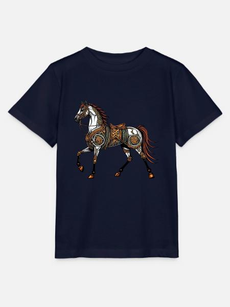 Steampunk-Pferd - Stanley/Stella Kinder T-Shirt MINI CREATOR  - Navy