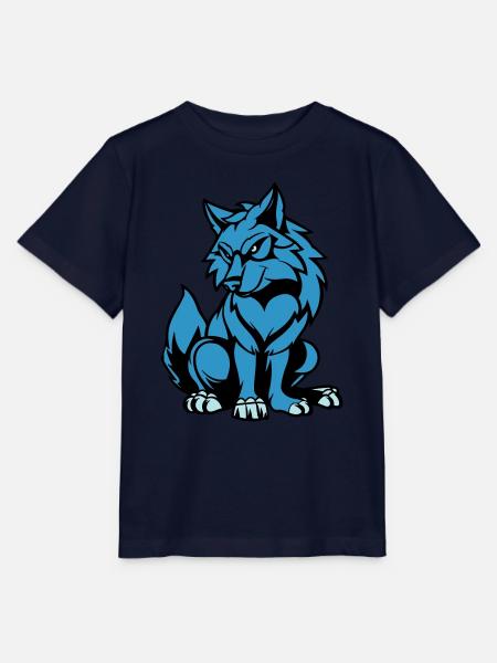 wolf comic tier - Stanley/Stella Kinder T-Shirt MINI CREATOR - Navy