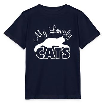 Mes adorables chats - T-shirt bio MINI CREATOR Stanley/Stella Enfant - marine - Devant - Kain (125cm)