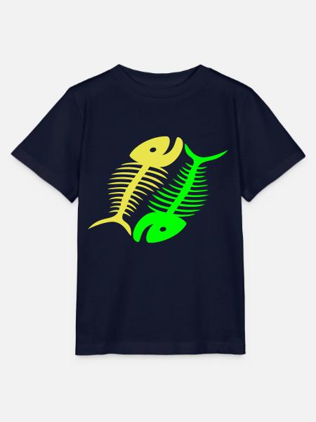 Smiling Fishbones - Stanley/Stella Kinder T-Shirt MINI CREATOR  - Navy