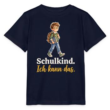 Schulkind. Ich kann das. – Einschulung - Stanley/Stella Kinder T-Shirt MINI CREATOR  - Navy - Vorne - Kain (125cm)