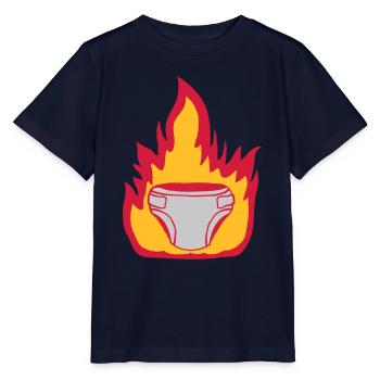 Feuer Windel heiß - Stanley/Stella Kinder T-Shirt MINI CREATOR  - Navy - Vorne - Kain (125cm)