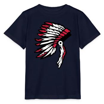 Indian chief headdress indian chief - Stanley/Stella MINI CREATOR Kids’ T-Shirt - navy - Front - Kain (125cm)