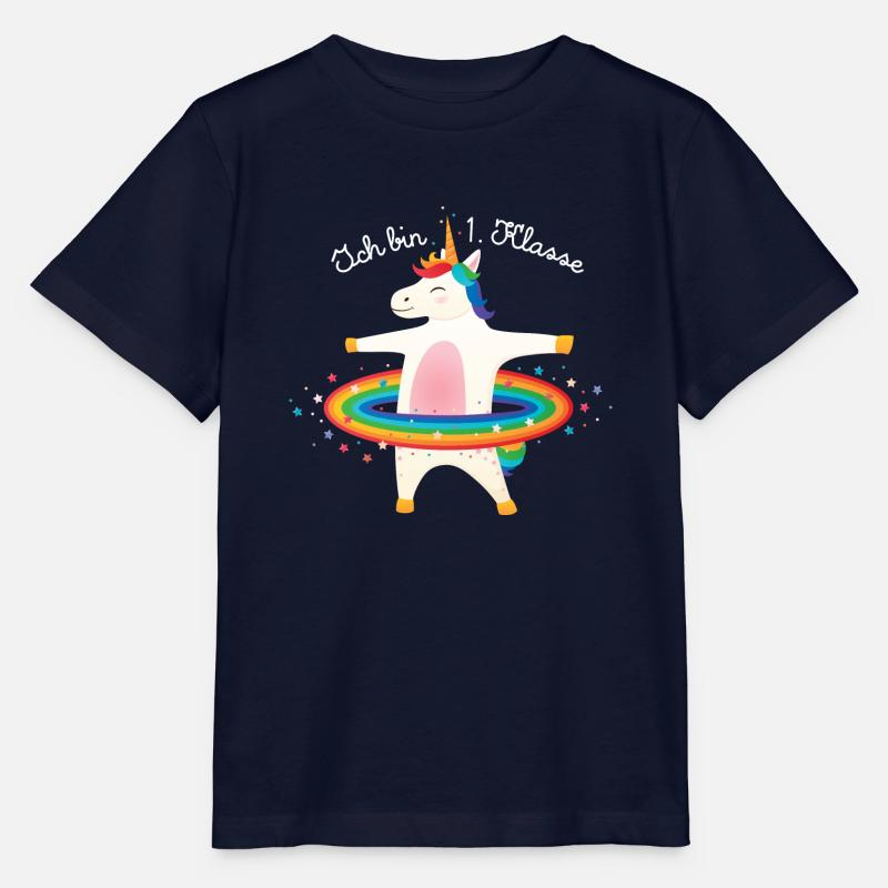 Ich Bin 1. Klasse - Einhorn Hula Unicorn - Stanley/Stella Kinder T-Shirt MINI CREATOR  - Navy