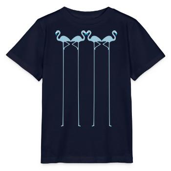 Flamingo vektor - Stanley/Stella Kinder T-Shirt MINI CREATOR  - Navy - Vorne - Kain (125cm)