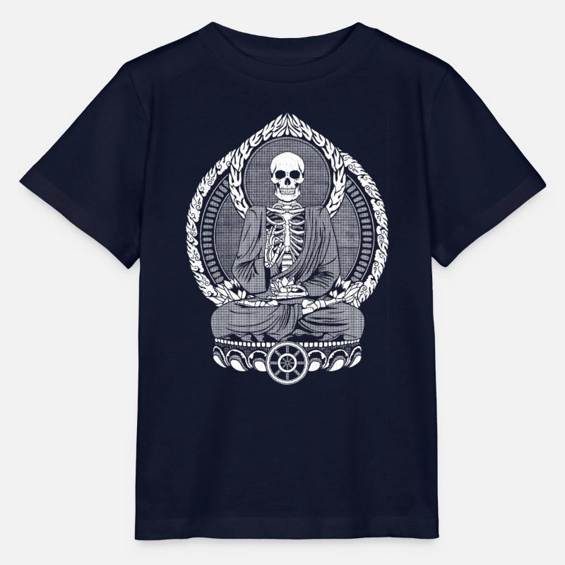 Skeletton Buddha White - T-shirt bio MINI CREATOR Stanley/Stella Enfant - marine
