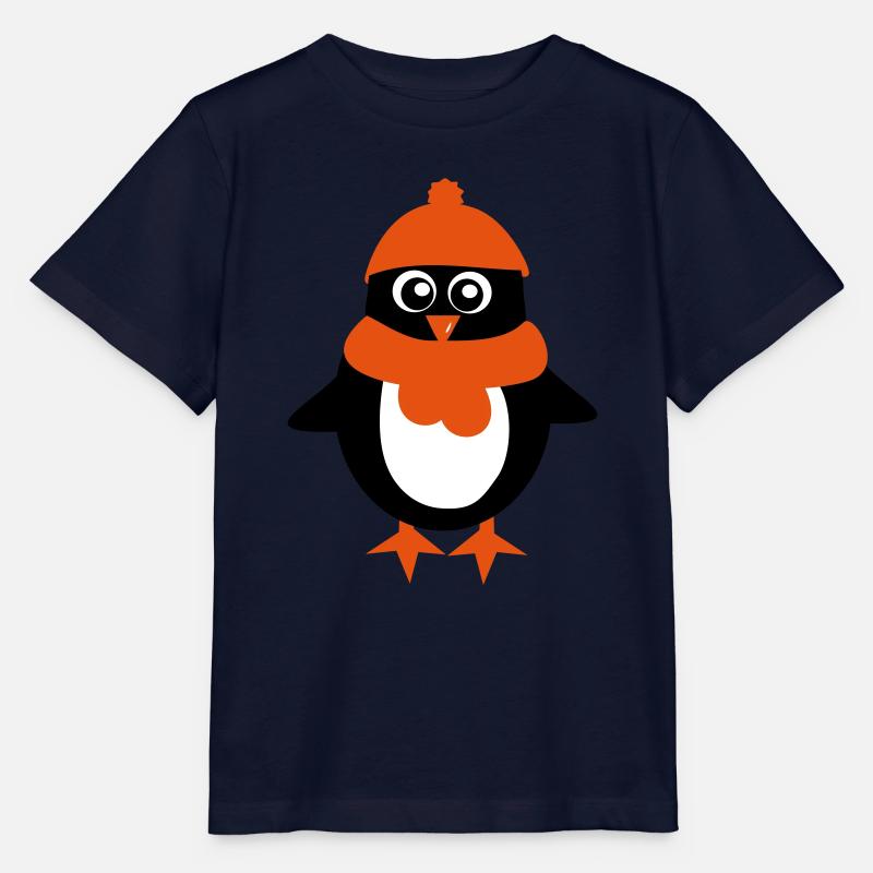 Penguin - Hiver - Noël - T-shirt bio MINI CREATOR Stanley/Stella Enfant - marine
