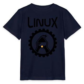 roue linux - T-shirt bio MINI CREATOR Stanley/Stella Enfant - marine - Devant - Kain (125cm)