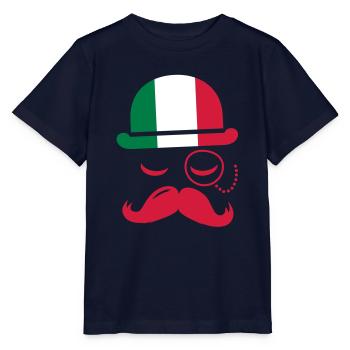 Italien Nation modische retro ikonischen Gentleman - Stanley/Stella Kinder T-Shirt MINI CREATOR  - Navy - Vorne - Kain (125cm)