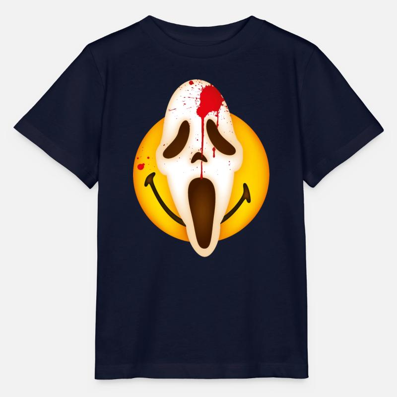 Smiley Scream Mask - T-shirt bio MINI CREATOR Stanley/Stella Enfant - marine