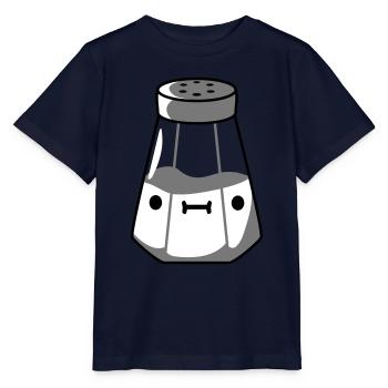 Salt shaker with face - Stanley/Stella MINI CREATOR Kids’ T-Shirt - navy - Front - Kain (125cm)
