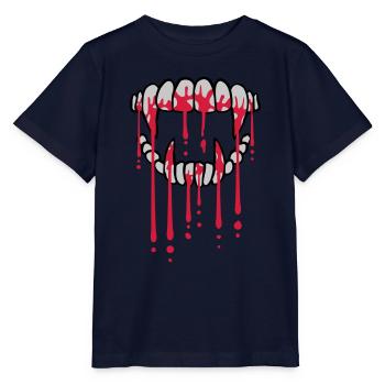 Gouttes de sang vampire - T-shirt bio MINI CREATOR Stanley/Stella Enfant - marine - Devant - Kain (125cm)