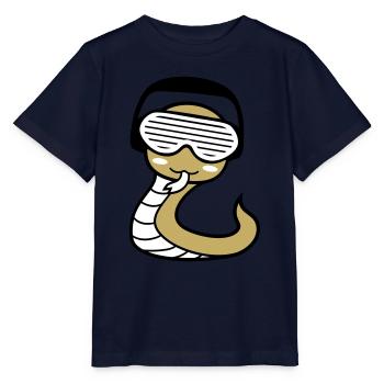Cute Headphones Party Club Music Fun - Stanley/Stella MINI CREATOR Kids’ T-Shirt - navy - Front - Kain (125cm)