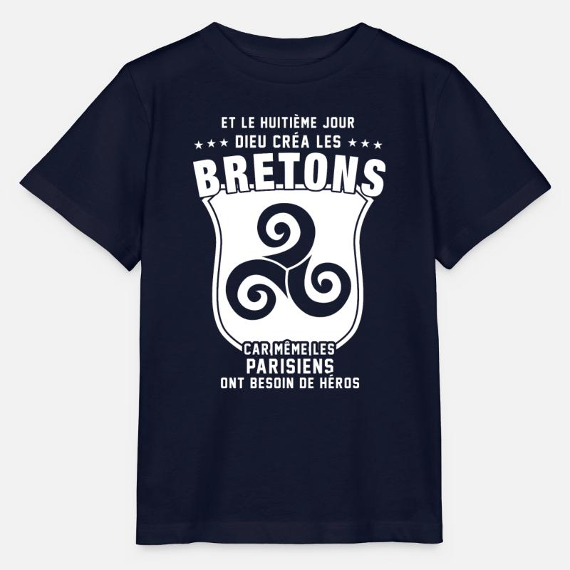 BRETONS 8e jour - T-shirt bio MINI CREATOR Stanley/Stella Enfant - marine